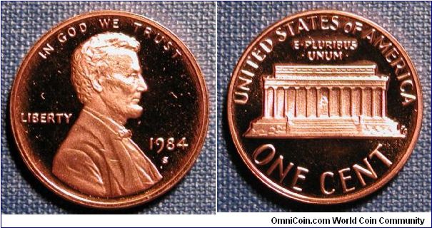 1984-S Lincoln Memorial Cent Proof