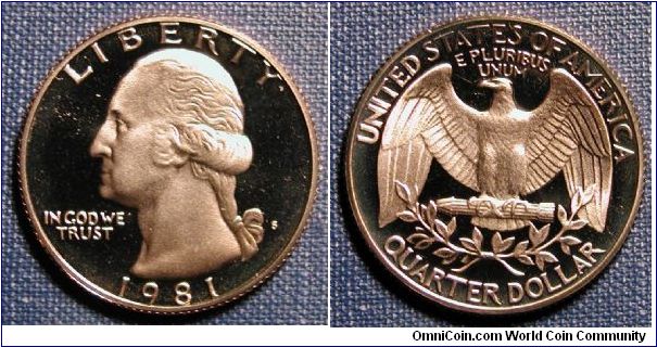 1981-S Washington Quarter Proof