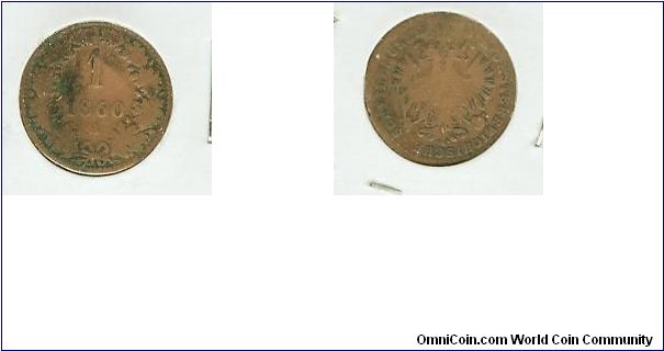 Nice 1 pfennig from Scheidemunge KK Osterreichische. VERY SCARCE!