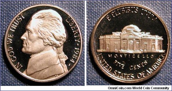 1984-S Jefferson Nickel Proof