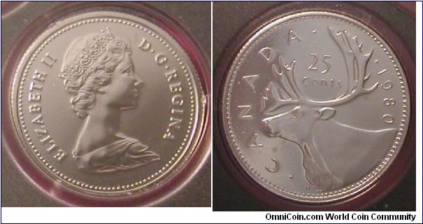 1980 Canada Quarter from Double Dollar Set.
