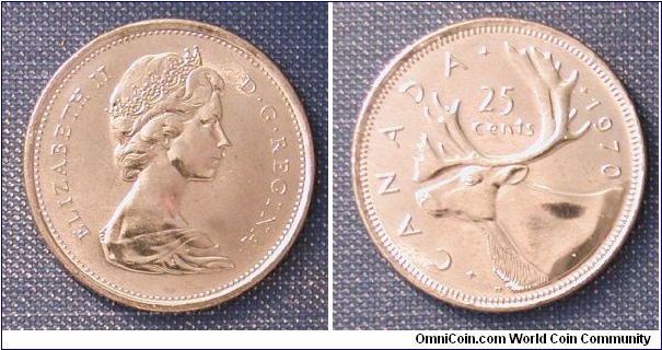 1970 Canada Quarter semi-key.