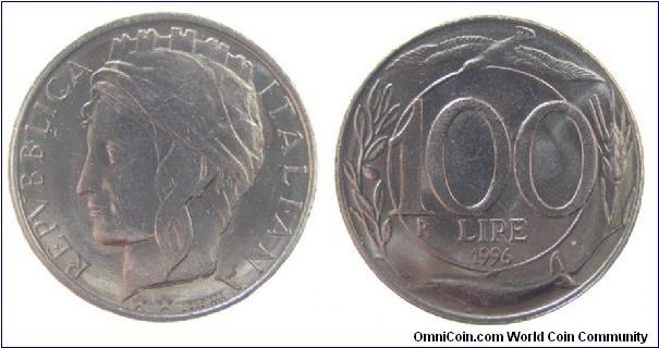 1996-R 100 Lire KM# 159