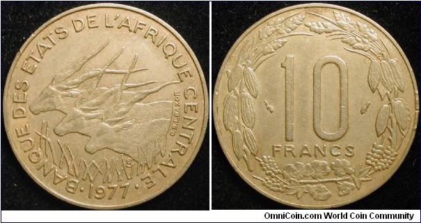 10 Francs
Aluminium bronze
Central African States