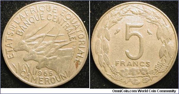 5 Francs
Aluminium bronze
Equat. Afr. states