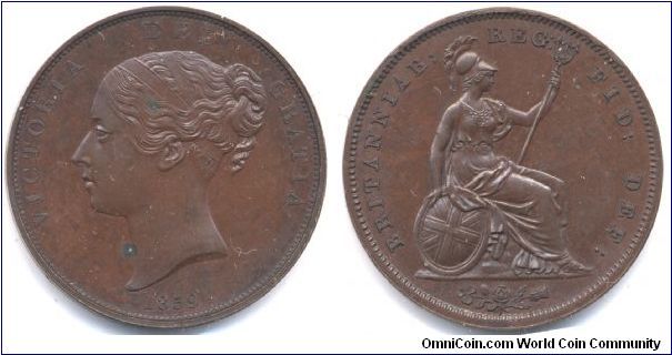 1839 Proof Penny