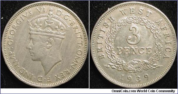 3 Pence
Nickel brass
George VI
KN