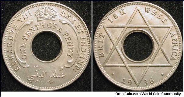 1/10 Penny
Cu-Ni
Edward VIII