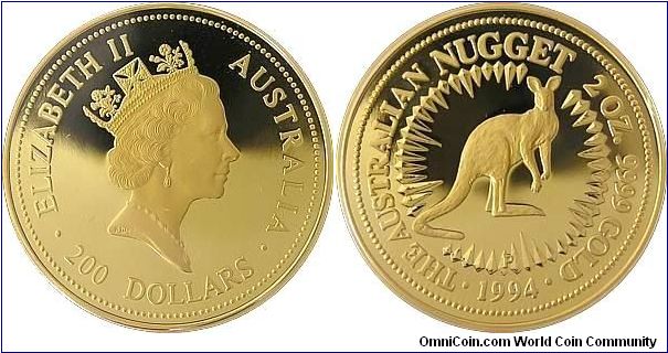 1994 Gold Proof 2 oz Nugget

75 made.