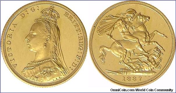 1887 Proof Sovereign, No 2.