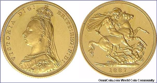 1887 Proof Sovereign, No 2.