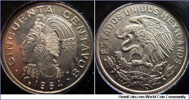 Mexico 1964 50 centavos.