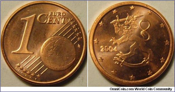Finland 1 cent. The ever rare denomination in Finland as they don't get circulated. Special thanks to Sir Sisu!