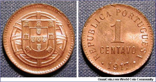 1917 Portugal 1 Centavo