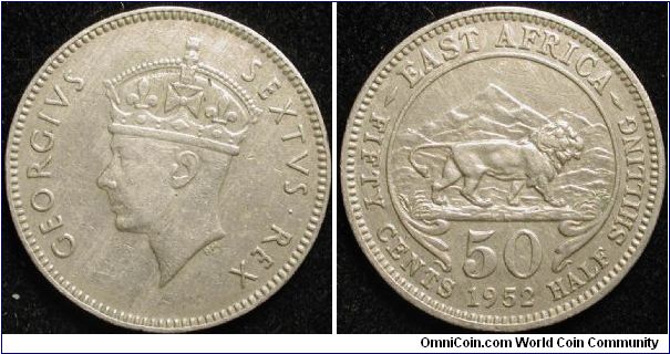 50 Cents
Cu-Ni
George VI