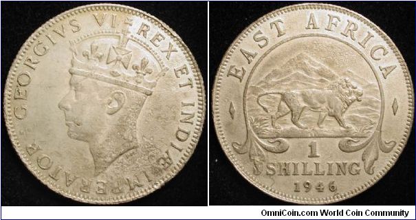 1 Shilling
Ag 250 7.77g
George VI