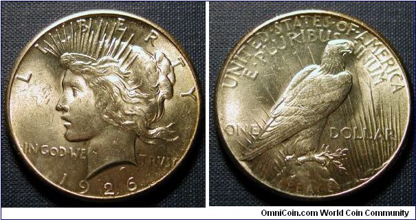 1926 Peace Dollar