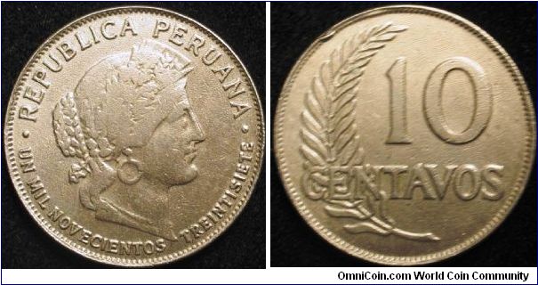 10 Centavos
Cu-Ni