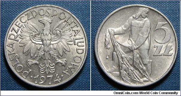 1974 Poland 5 Zloty
