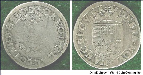 Early silver teston of Charles III Duke of Lorraine wearing crown. No date on coin,  but circa 1560. I bought this one on ebay and am using the  sellers original photo's through sheer laziness.