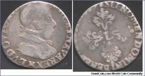 A silver quarter franc of Louis XIII of France minted at Toulouse (M mm under bust) Portrait francs and their fractions of Louis XIII are notoriously difficult to get hold of and generally expensive when you can. This one has been well `shaved' of its silver in days gone by but still serves as a colectable coin and a reasonable portrait of  LXIII.