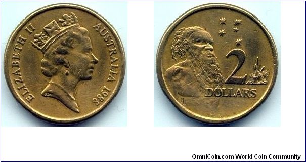 Australia, 2 dollars 1988. 
Queen Elizabeth II.