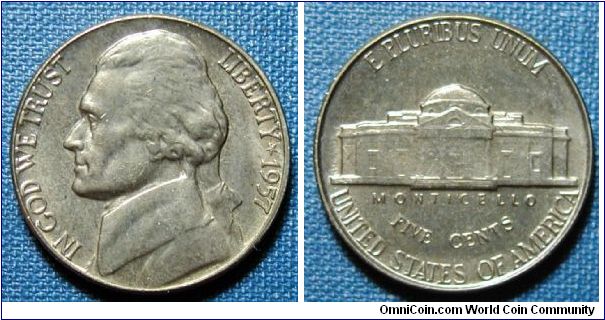 1957 Jefferson Nickel