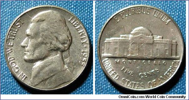 1955 Jefferson Nickel