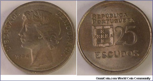 1984 Portugal 25 escudos