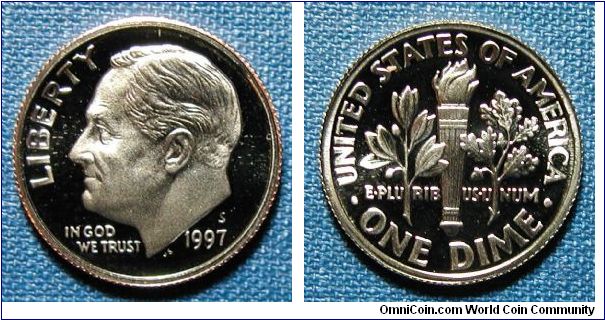 1997-S Roosevelt Dime Proof