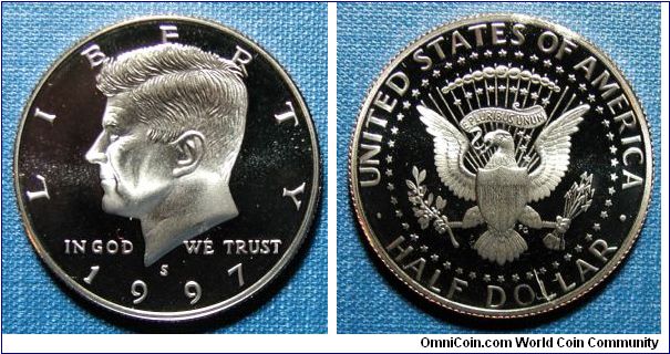 1997-S Kennedy Half Dollar Proof
