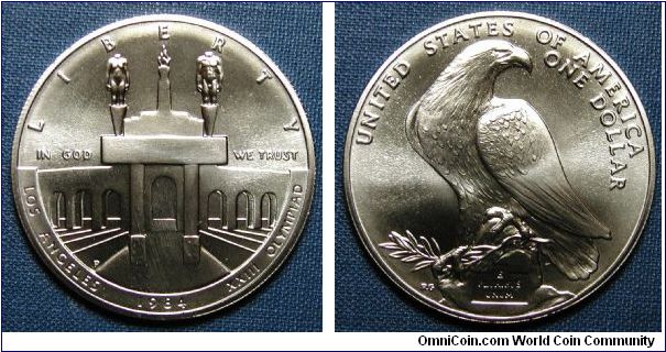 1984-P Olympics Silver Dollar
