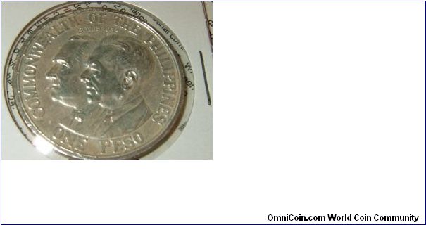 1936 Roosevelt and Quezon coin