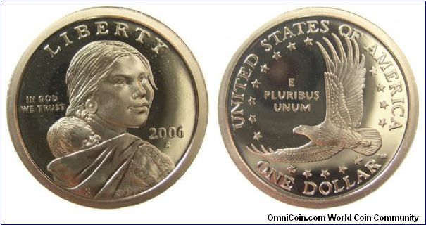 2006-S Sacagawea dollar.