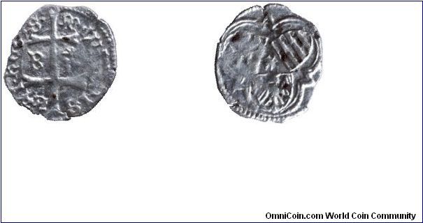 Hungray, denár, no date, Ag, from King Wladislaus I (I. Ulászló, 1440-1444).                                                                                                                                                                                                                                                                                                                                                                                                                                        