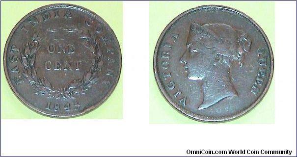 1 Cent. East India Company. Q Victoria