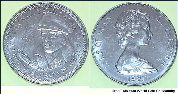 1 Crown. QE II. To Commemorate ' International Year of Disabled, Sir Frances Christopher.