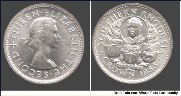 Crown commemorating Cecil Rhodes.