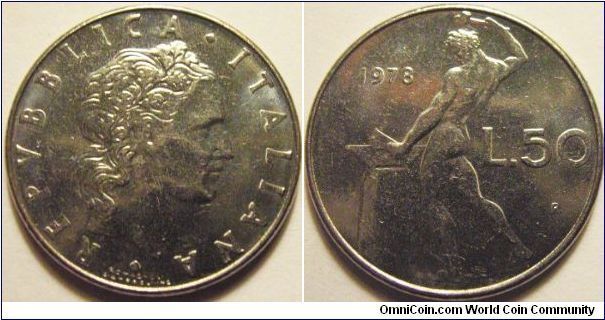 Italy 1978 50 lira. SOLD! 20c