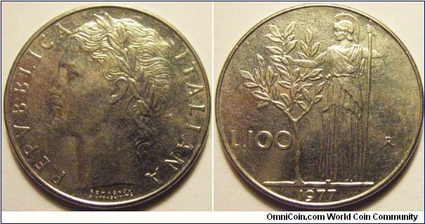 Italy 1977 100 lira. SOLD! 20c