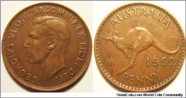 Australia 1952 1 penny.