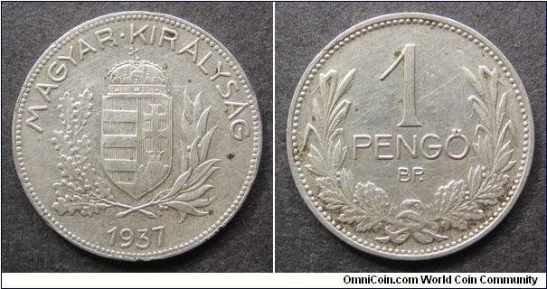1 pengo
Diameter: 23 mm, 5g
Ag 0.640
Mintage 4.000.000 coins.