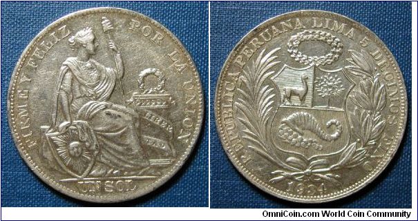 1934 Peru Un Sol