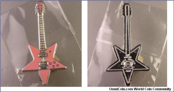 PINK STAR GUITAR ONE DOLLAR COIN