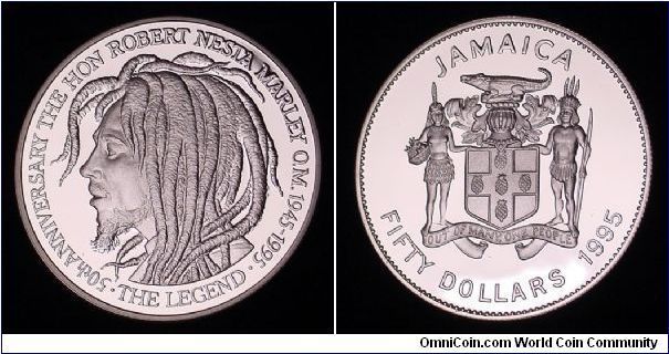 1995 Jamaica 50 Dollar Bob Marley Coin

***Private Collection***