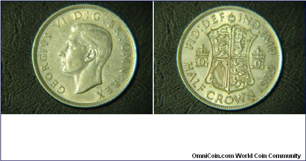 1939 silver Half Crown.