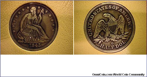 1843-O Seated Half Dollar