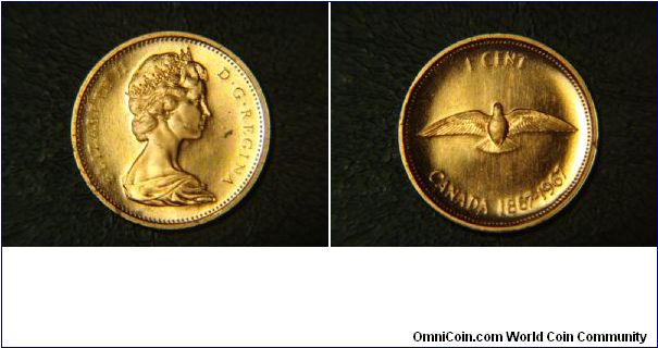 1967 One Cent from proof set.