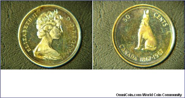 1967 50 Cent piece from proof set.