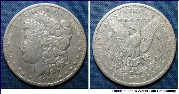 1890-CC Morgan Dollar